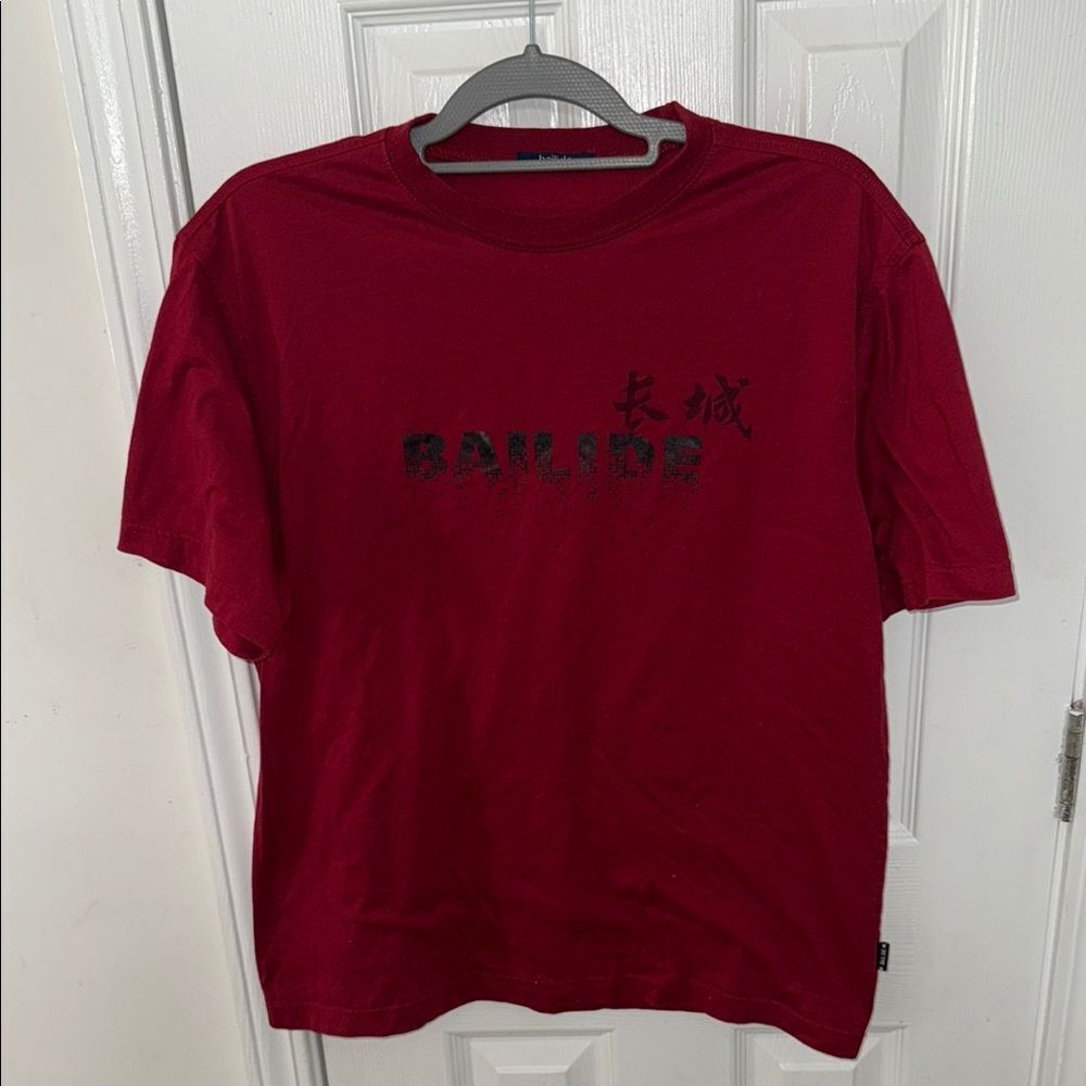 Red Short Sleeve Tee with Crew Neck